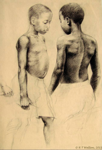 Charcoal study for Gift of Sight